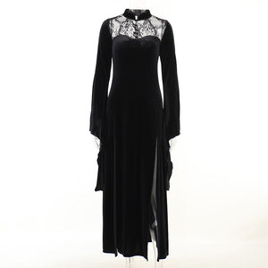 Velvet Love Black Maxi Dress