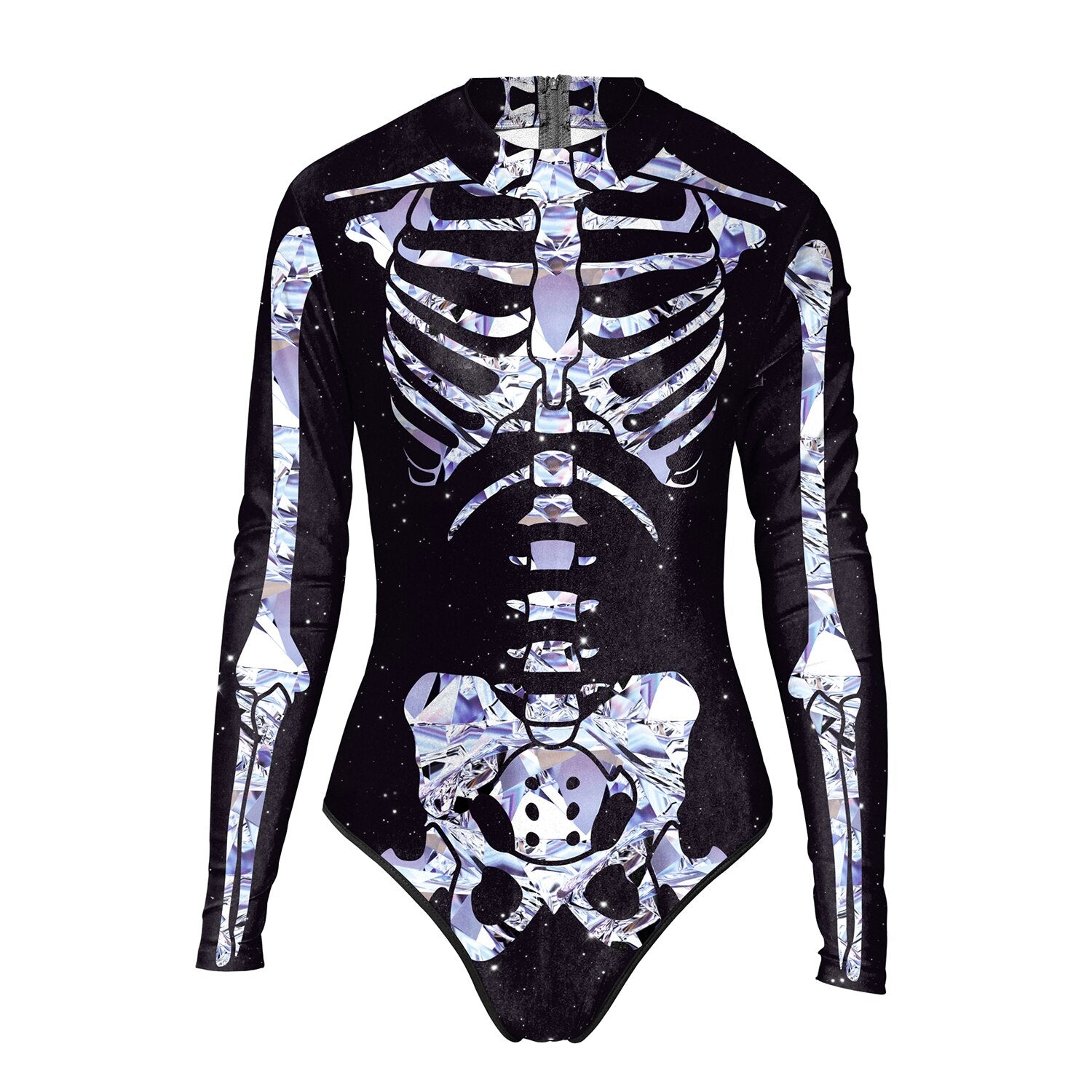 White Skeleton Bodysuit Swimsuit