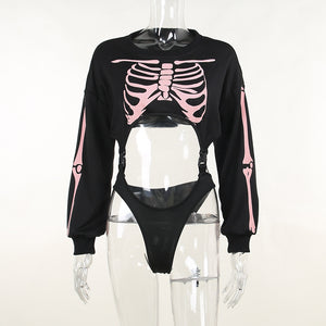 Pink Skeleton Bodysuit