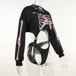 Pink Skeleton Bodysuit