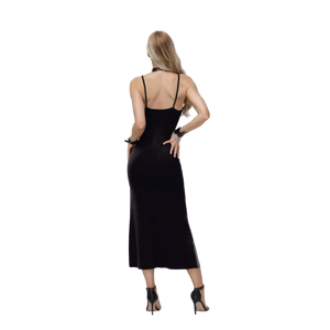 Skeleton Backless Split Dress