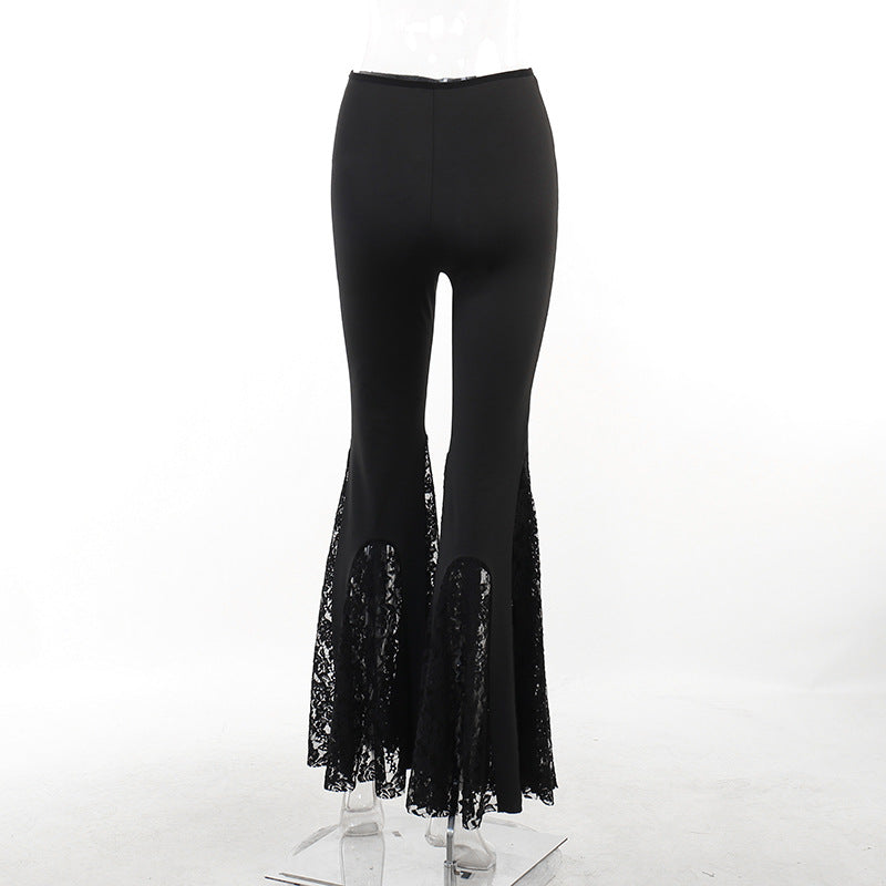 Black Vintage Lace Pants