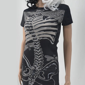 Slim Skull Print Mini Dress