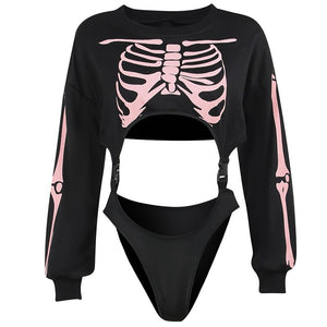 Pink Skeleton Bodysuit