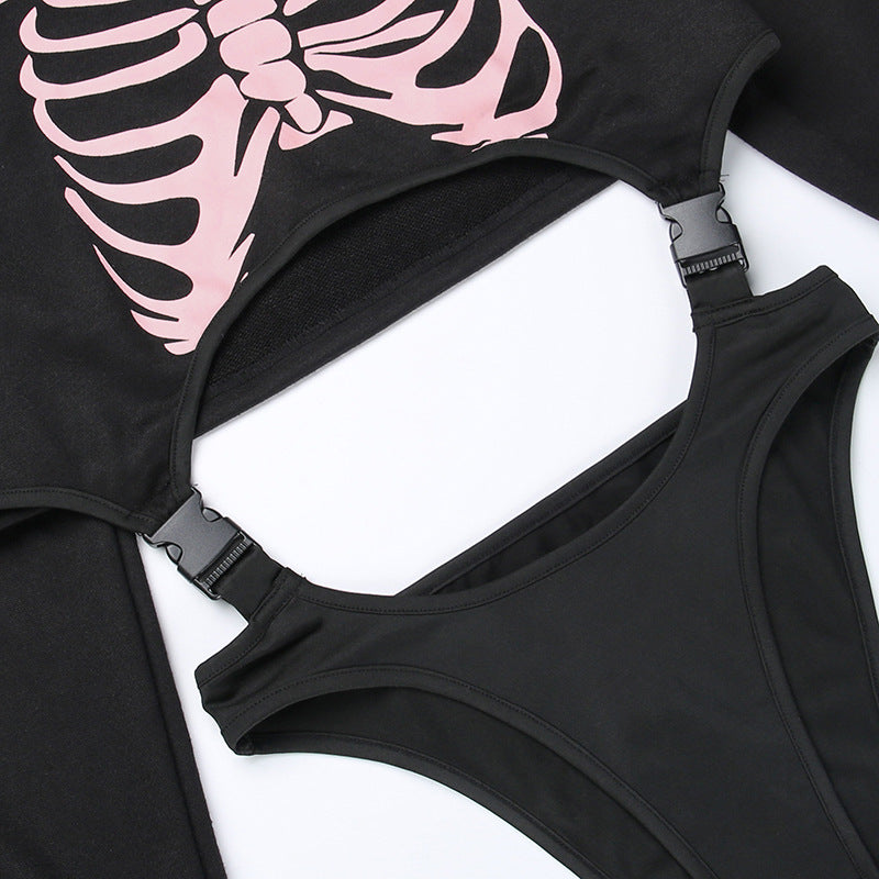 Pink Skeleton Bodysuit