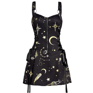 The Galaxy Black Mini Dress