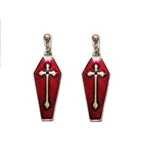 Red Coffin Earrings