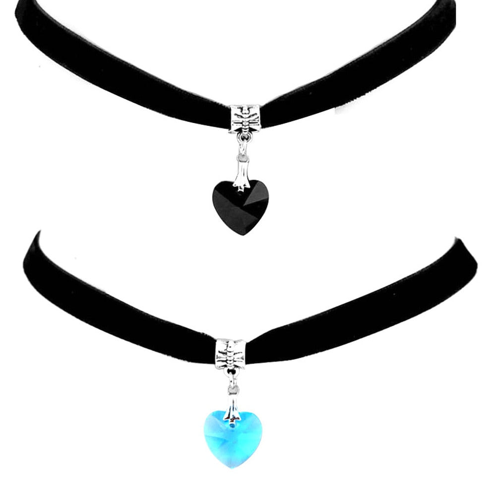 Velvet Heart Choker Necklace