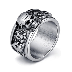 Silver Skull Head Ring