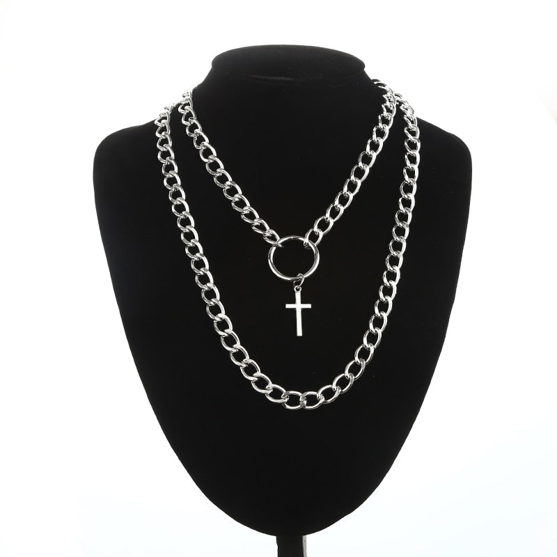 Hanging Cross Chain Necklace