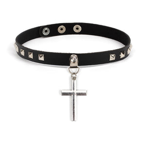 Cross Choker Necklace