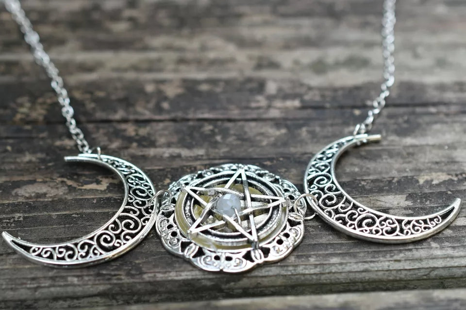 Triple Goddess Stone Necklace