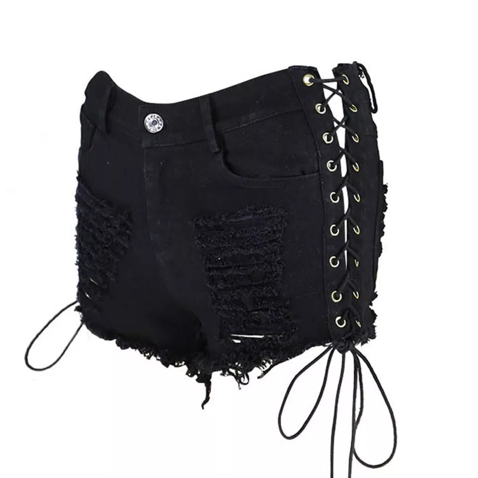 Side Lace Up Shorts