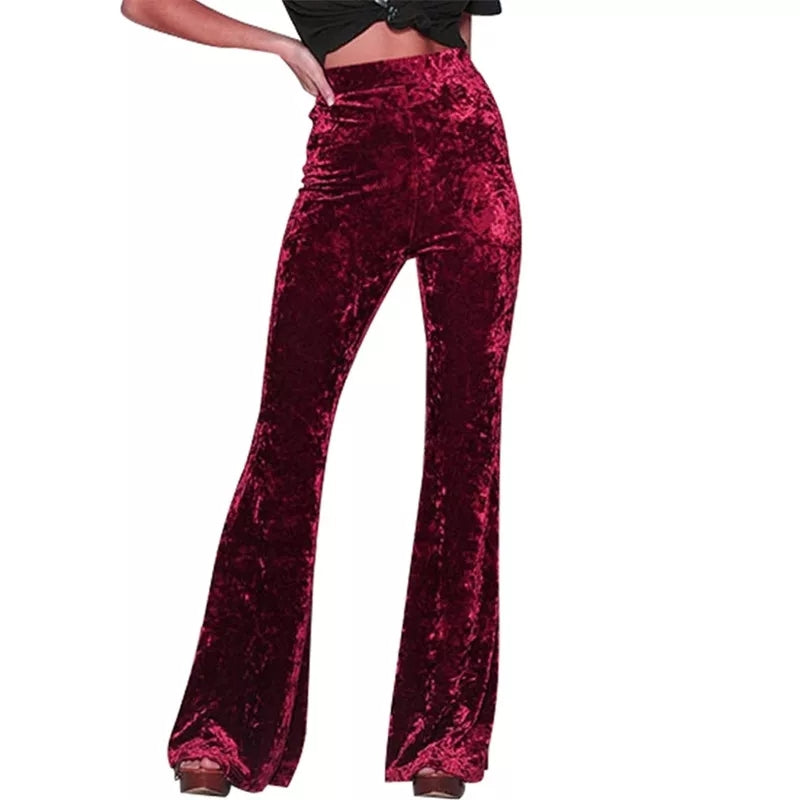 Velvet Flare Trousers