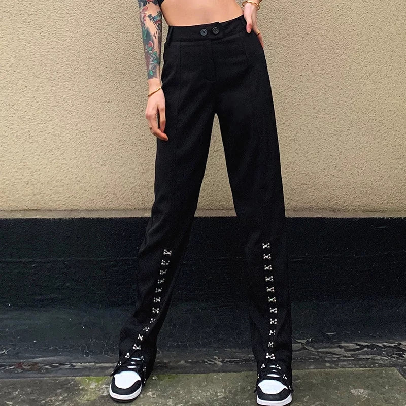 Baggy Slit Pants