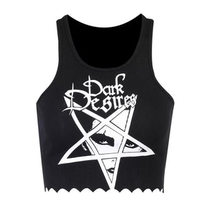 Dark Desires Pentagram Print Top