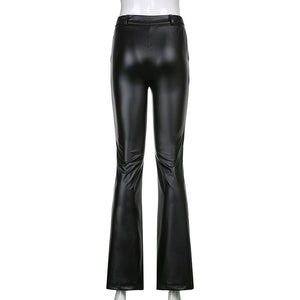 Leather Flare Pants