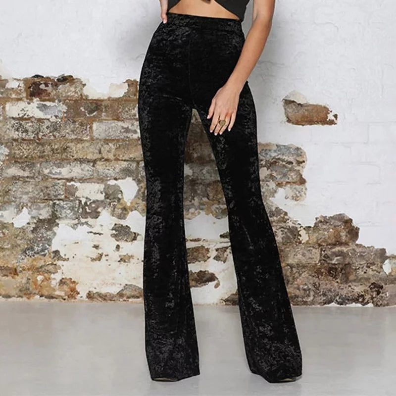 Velvet Flare Trousers