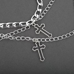 Multi-layered Cross Necklace