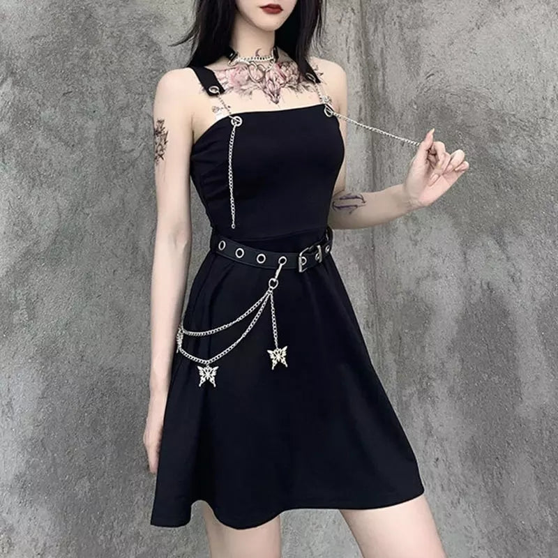 Mini Dress With Chain Detail