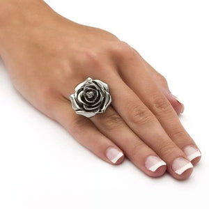 Silver Rose Ring