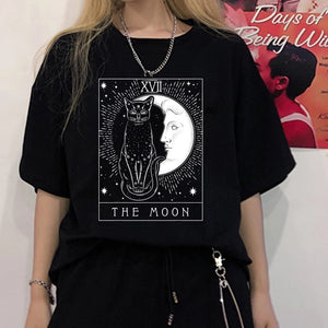 "The Moon" Tarot Card Print T-shirt