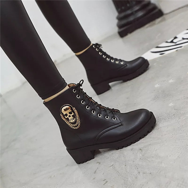 Chain Skull  Boots