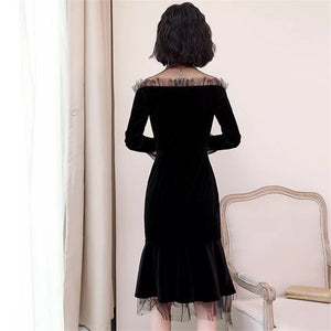 Witch Cordelia Velvet Lace Dress