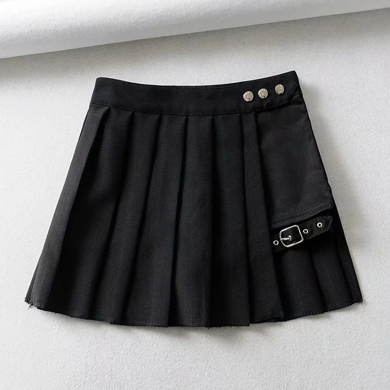 Rivet Design Mini Skirt