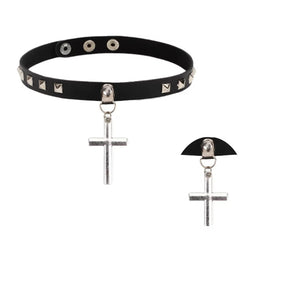 Cross Choker Necklace