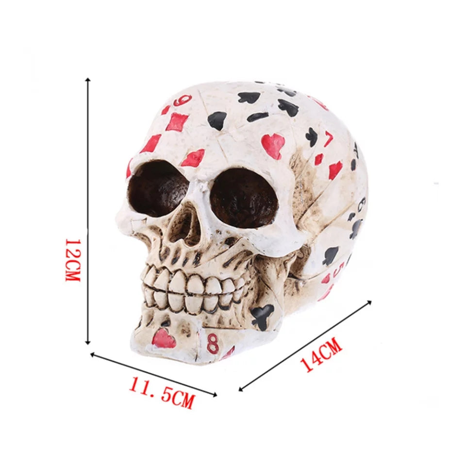 Poker Skull Shaped Ornament