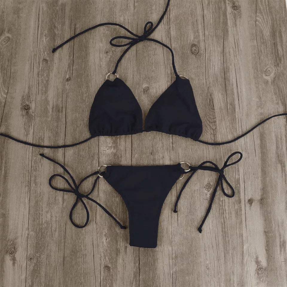 Tie Waist Bikini Set