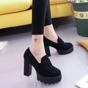 Suede High Heels