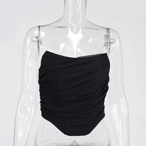 Mesh Asymmetric Bustier