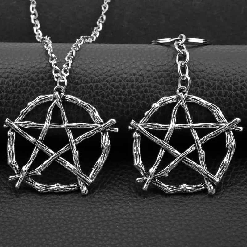 Pentagram In A Circle Necklace