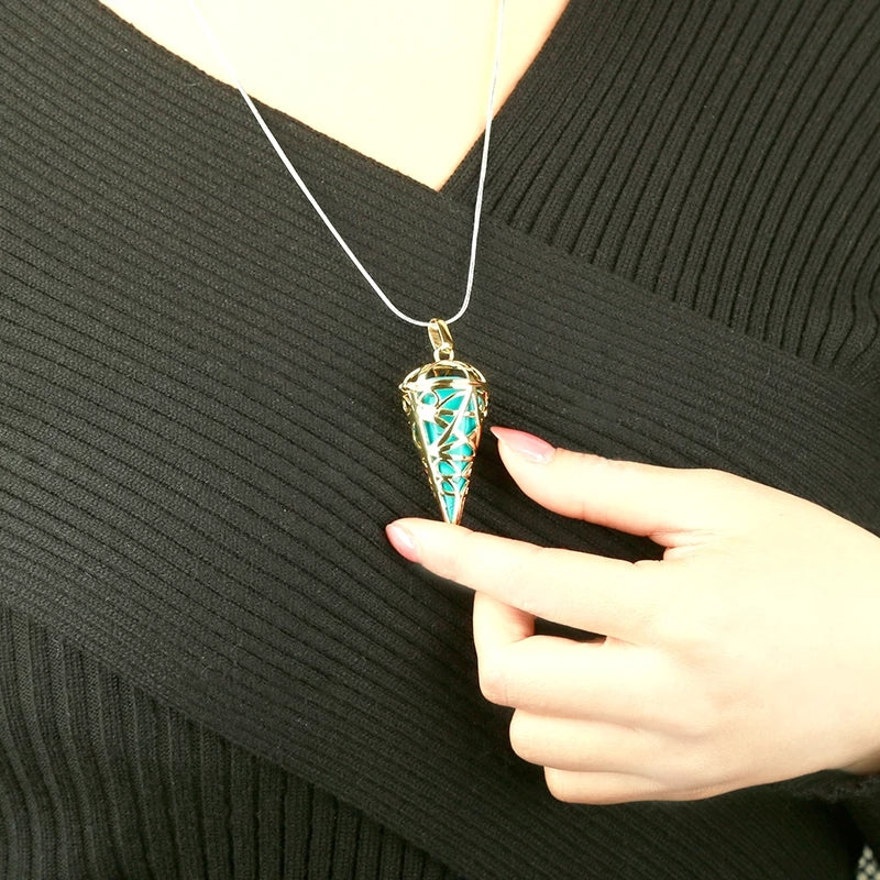 Wrapped Conical Shaped Stone Pendant