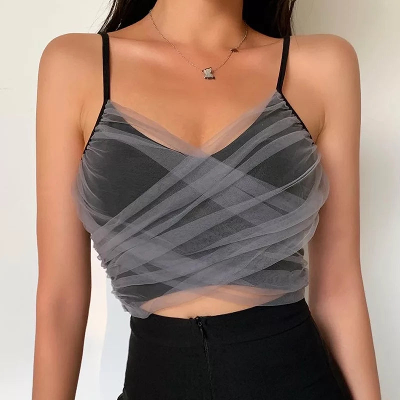 Gray Slinky Top