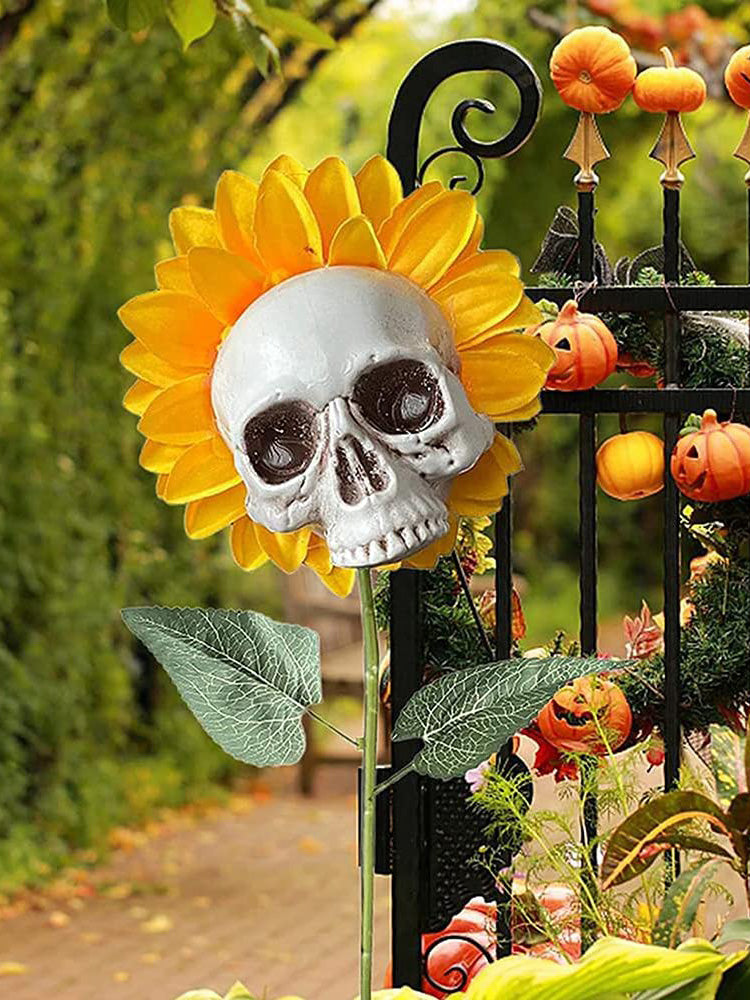 Skull Sunflower Decor