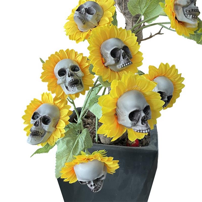 Skull Sunflower Decor