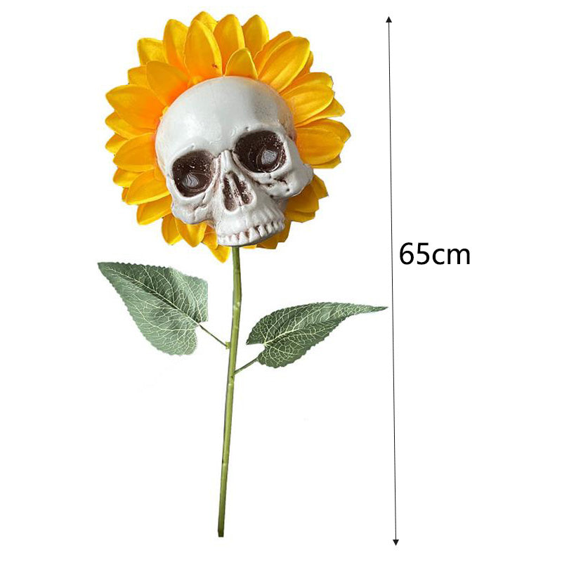 Skull Sunflower Decor