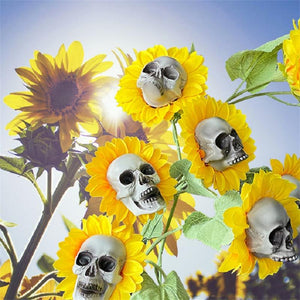 Skull Sunflower Decor