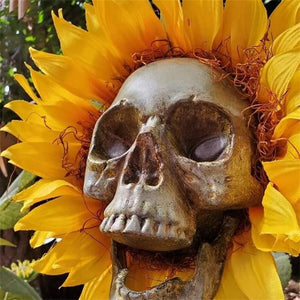 Skull Sunflower Decor