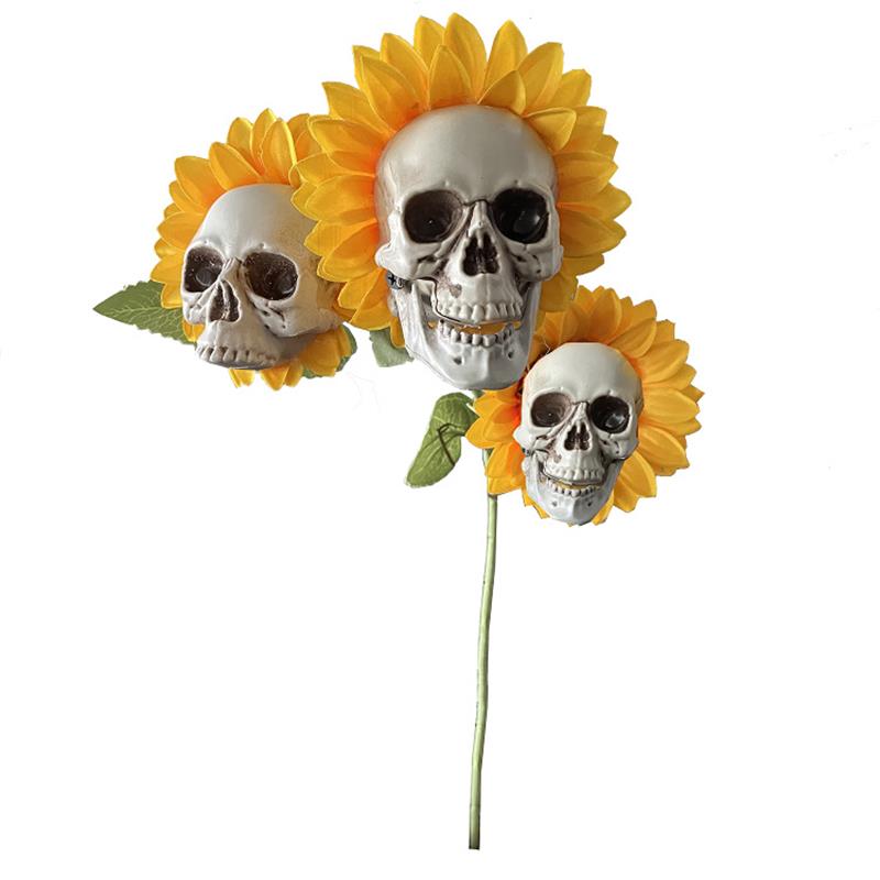 Skull Sunflower Decor