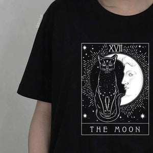 "The Moon" Tarot Card Print T-shirt