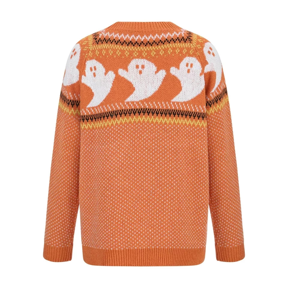 Ghosts Print Sweater