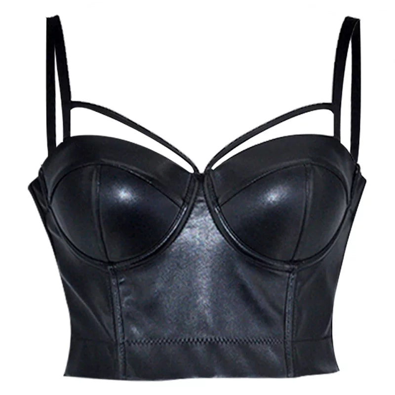 Black Leather Bustier