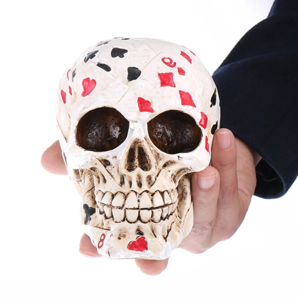 Poker Skull Shaped Ornament