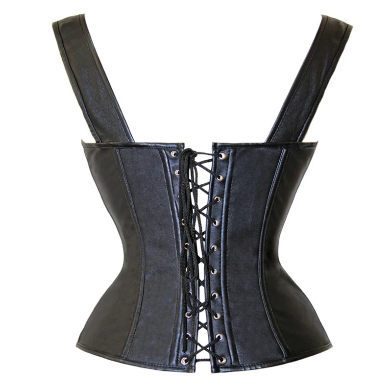 Lace Up Leather Bustier