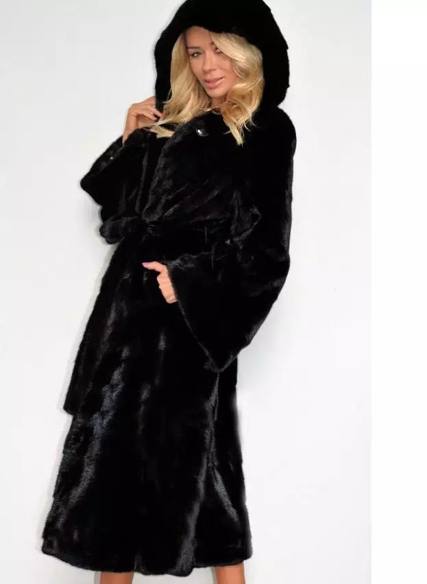 Hooded Fur Coat