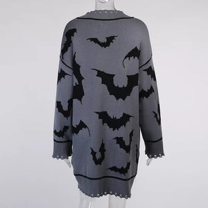 All Over Bats Print Sweater